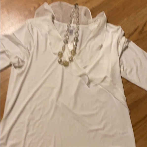 BNWT Calvin Klein soft white blouse women size XL - Picture 2 of 7